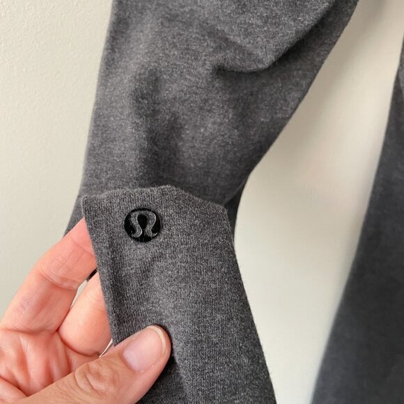 Lululemon High Rise 7/8 Leggings Elastic Waist Pull-On Gray 4 - Picture 6 of 7